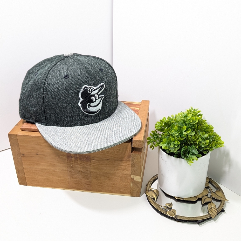 Men's Adult Baltimore Orioles MLB Snapback Cap OS Melonwear Black & Grey